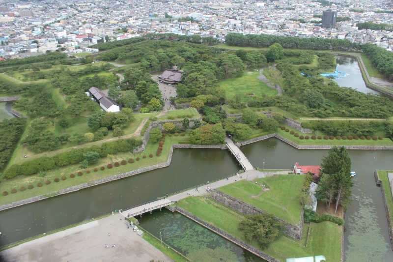 五稜郭タワーからみた五稜郭